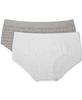 Calvin Klein Kids Girls' Seamless Hipster Underwear 2-pack, Classic White/Heather Grey, X-Large view 3