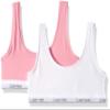 Calvin Klein Kids Girls' Modern Cotton Bralette 2-Pack, Light Pink/White, Large view 1