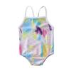 YAZAD Toddler Kids Baby Girls One-Piece Swimwear Colorful Fish Scale Halter Sleeveless Bikini Swimsuit Beachwear Bathing Suit (120/5-6Y, Colorful) view 1