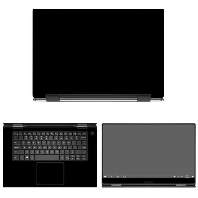 Decalrus - Protective Decal Black Skin Sticker for Dell XPS 9575 (15.6" Screen) case Cover wrap DExps15_9575-90