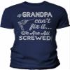 If Grandpa Can't Fix It We are All Screwed - Funny Grandpa Shirt for Men - Navy-2X view 1