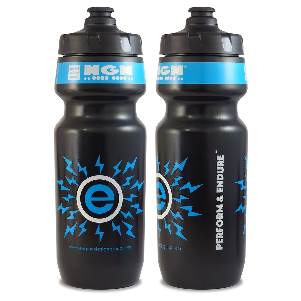 NGN Sport - High Performance Bicycle | Bike Water Bottle for Triathlon, MTB, and Road Cycling - 24 oz (2-Pack) (Fluoro Electric Blue/Black (2-Pack))