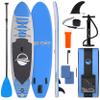 SereneLife Inflatable Stand Up Paddle Board - Wide Stable Design, Non-Slip Deck for Adults & Youth with Premium Paddle Board Accessories: Carry Bag, Dual Action Pump, Paddle, Ankle Leash - 10'6" view 1