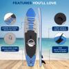 SereneLife Inflatable Stand Up Paddle Board - Wide Stable Design, Non-Slip Deck for Adults & Youth with Premium Paddle Board Accessories: Carry Bag, Dual Action Pump, Paddle, Ankle Leash - 10'6" view 3