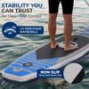 SereneLife Inflatable Stand Up Paddle Board - Wide Stable Design, Non-Slip Deck for Adults & Youth with Premium Paddle Board Accessories: Carry Bag, Dual Action Pump, Paddle, Ankle Leash - 10'6" view 4