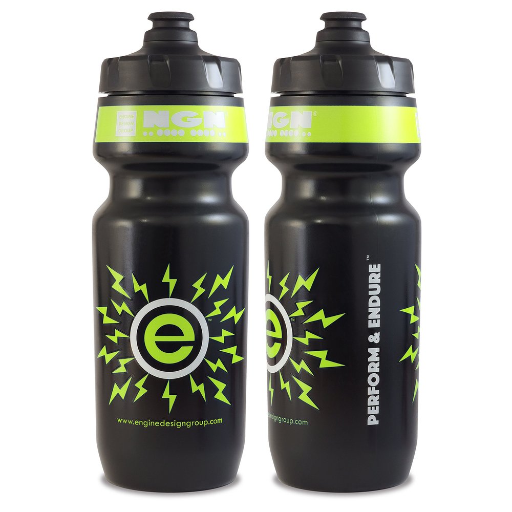 NGN Sport - High Performance Bicycle | Bike Water Bottle for Triathlon, MTB, and Road Cycling - 24 oz (2-Pack) (Fluoro Chartreuse Yellow/Black (2-Pack))