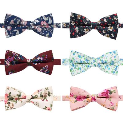 AUSKY 8 PACKS Elegant Adjustable Pre-tied Bow Ties for Men Boys (1&4&5&6&8 Pack for option) (A)