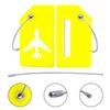 5Pack Silicone Luggage Tag with Name ID Card Perfect to Quickly Spot Luggage Suitcase by Ovener (Yellow) view 2