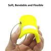 5Pack Silicone Luggage Tag with Name ID Card Perfect to Quickly Spot Luggage Suitcase by Ovener (Yellow) view 4