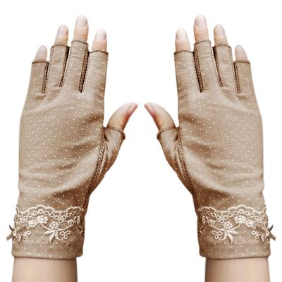 MioCloth Fingerless Non Skid Summer Gloves for Women Driving Cycling Glove UV Protection