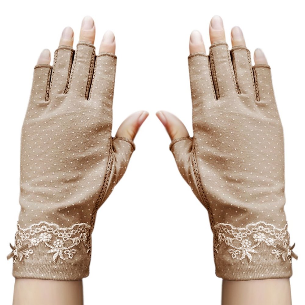 MioCloth Fingerless Non Skid Summer Gloves for Women Driving Cycling Glove UV Protection