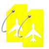 Silicone Luggage Tag with Name ID Card Perfect to Quickly Spot Luggage Suitcase (Yellow) view 1