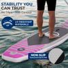 SereneLife Inflatable Stand Up Paddle Board - Wide Stable Design, Non-Slip Deck for Adults & Youth with Premium Paddle Board Accessories: Carry Bag, Dual Action Pump, Paddle, Ankle Leash - 10'6" view 4