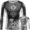 Hardcore Training Koi White Men's Rash Guard Compression Long Sleeve MMA No-Gi Tight BJJ Grappling Base Layer view 1