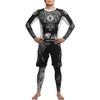Hardcore Training Koi White Men's Rash Guard Compression Long Sleeve MMA No-Gi Tight BJJ Grappling Base Layer view 2
