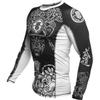 Hardcore Training Koi White Men's Rash Guard Compression Long Sleeve MMA No-Gi Tight BJJ Grappling Base Layer view 4
