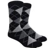 Argyle Socks in Black by FineFit view 1