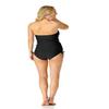 Catalina Women's Plus-Size Twist Front Bandeau Tankini Swimsuit, Black, 2X view 2