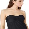 Catalina Women's Plus-Size Twist Front Bandeau Tankini Swimsuit, Black, 2X view 3
