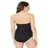 Catalina Women's Plus-Size Twist Front Bandeau Tankini Swimsuit, Black, 2X view 4