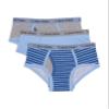 Calvin Klein Kids Boys' Modern Cotton Brief Underwear 3-Pack, Blue and Grey Stripe/Blue Bell/Heather Grey, Small view 1