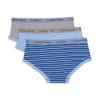 Calvin Klein Kids Boys' Modern Cotton Brief Underwear 3-Pack, Blue and Grey Stripe/Blue Bell/Heather Grey, Small view 2