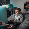 I Paused My Game to Be Here Funny Gift for Gamer Youth Hoodie Medium Gray view 4