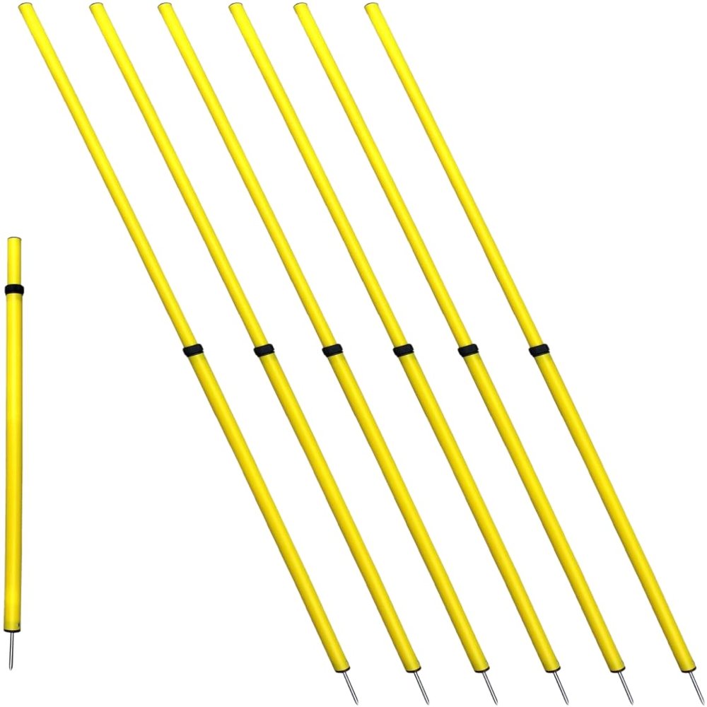 BlueDot Trading Soccer Agility Training Poles Adjustable Telescopic 3ft-6ft (6pc), Speed & Agility Poles for Soccer Training, Outdoor Game, Exercise Training, Football, Sport Training Equipment