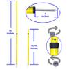 BlueDot Trading Soccer Agility Training Poles Adjustable Telescopic 3ft-6ft (6pc), Speed & Agility Poles for Soccer Training, Outdoor Game, Exercise Training, Football, Sport Training Equipment view 4