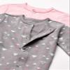 Hanes Ultimate Baby Flexy 2 Pack Sleep and Play Suits, Pink Shapes, 0-6 Months view 2