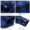 Alimens & Gentle Men's Button Down Regular Fit Long Sleeve Plaid Flannel Casual Shirts view 4