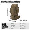 Mardingtop 60L Military Internal Frame Backpack for Hiking,Camping,Hunting,Rucksack Backpack with Rain Cover view 2