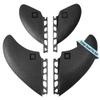 Surf Squared Large Quad Fin Set (4 Fins) - Solid Fiberglass - Ride as Twin or Quad - Performance Surfboard Fins Compatible with Futures Single Tab Surfboards view 1