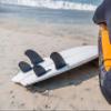 Surf Squared Large Quad Fin Set (4 Fins) - Solid Fiberglass - Ride as Twin or Quad - Performance Surfboard Fins Compatible with Futures Single Tab Surfboards view 3
