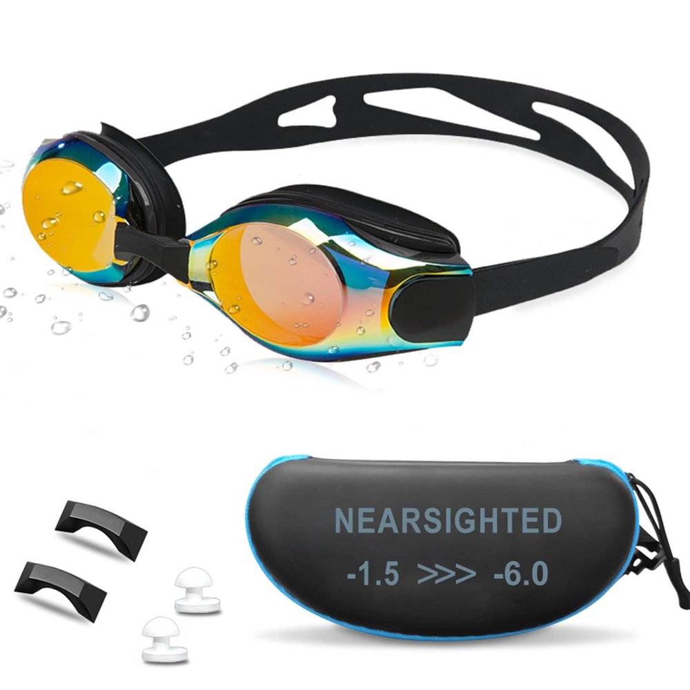 AIKOTOO Comfortable Nearsighted Swim Goggles