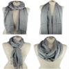 NYFASHION101 Women's Sheer Metallic Braided Tassel Ends Scarf Shawl Wrap, Olive view 4
