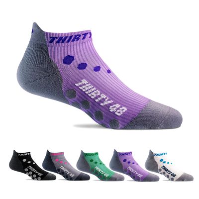Thirty48 Compression Low Cut Running Socks for Men and Women | 15-20mmHg Compression