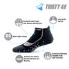 Thirty48 Compression Low Cut Running Socks for Men and Women | 15-20mmHg Compression view 3