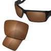 SAUCER Premium Replacement Lenses for Oakley Eyepatch 1 | 2 OO9136 Sunglasses High Definition - Amber Brown Polarized view 2