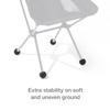 Helinox Chair Stabilizing Rubber Ball Feet (Set of 4), 55 mm view 3
