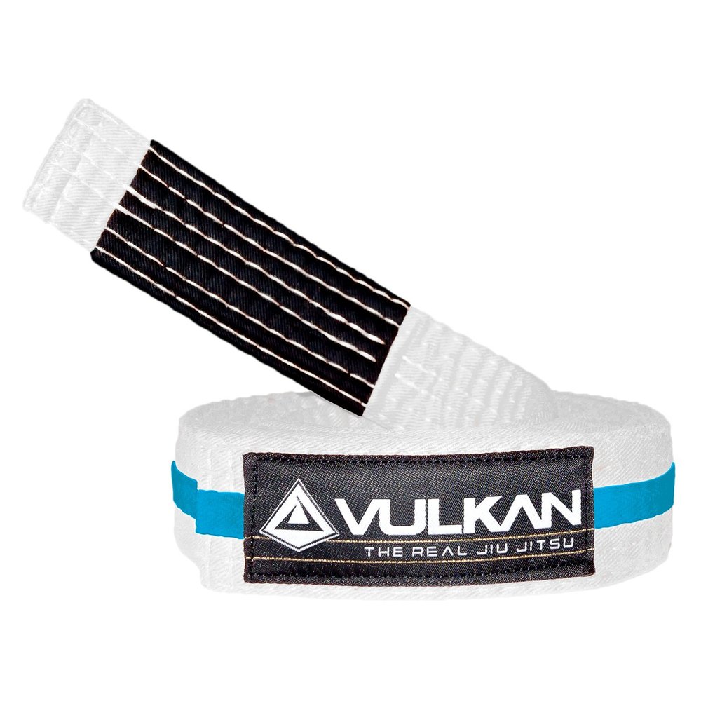 Vulkan Fight Company Brazilian Jiu Jitsu, BJJ Belt for Martial Arts Sports, White/Blue, A0