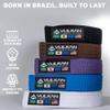 Vulkan Fight Company Brazilian Jiu Jitsu, BJJ Belt for Martial Arts Sports, White/Blue, A0 view 2