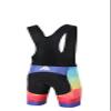 Uriah Men's Cycling Bib Shorts Black 3D Coolmax Gel Padded Triangle Blocks Size M(CN) view 2