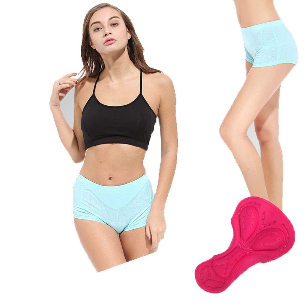 Women's Pro Team Ciclismo Cycling Underwear Bike Bicycle Shorts Briefs Knickers Gel 3D Padded Blue