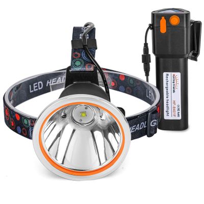 High Power Rechargeable Coon Hunting Lights  Super Bright LED Waterproof Headlamp, Adjustable Beam Head Flashlight for Hunting, Fishing, Camping, Hiking, Outdoor Activities & Emergency Use