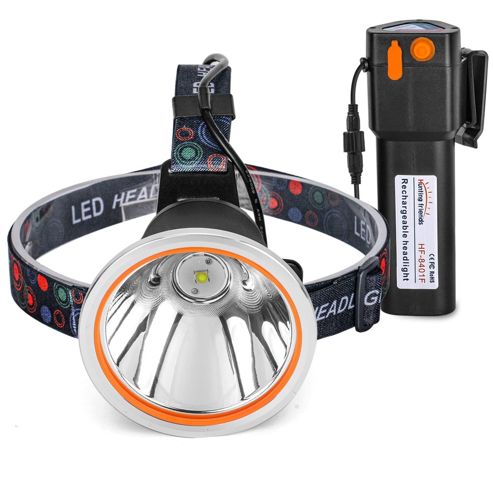High Power Rechargeable Coon Hunting Lights Super Bright LED Waterproof Headlamp, Adjustable Beam Head Flashlight for Hunting, Fishing, Camping, Hiking, Outdoor Activities & Emergency Use