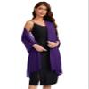 Baoqiya Women's Shawls and Wraps for Evening Dress Chiffon Shawl Soft Elegant Silky Pashmina Wedding Bridal Scarf (Purple, Length(79") * Width(19")) view 4