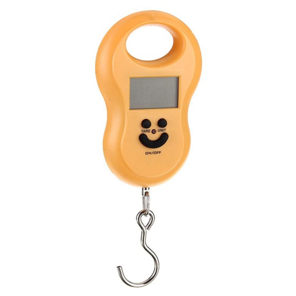 Gosono Pocket Portable 50kg/10g LCD Digital Scale Electronic Hand Held Hook Belt Luggage Hanging Scale Backlight Balance Weigting Random Color