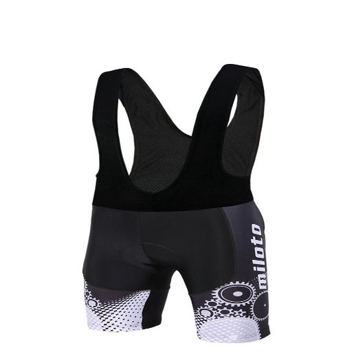 Uriah Men's Cycling Bib Shorts Black 3D Coolmax Gel Padded Running Gear Size 5XL(CN)