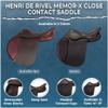 Henri de Rivel Memor-X Close Contact Saddle  Memory Foam Padded Jumper Saddle for Equestrian Riders - Australian Nut - 15 - Wide view 3